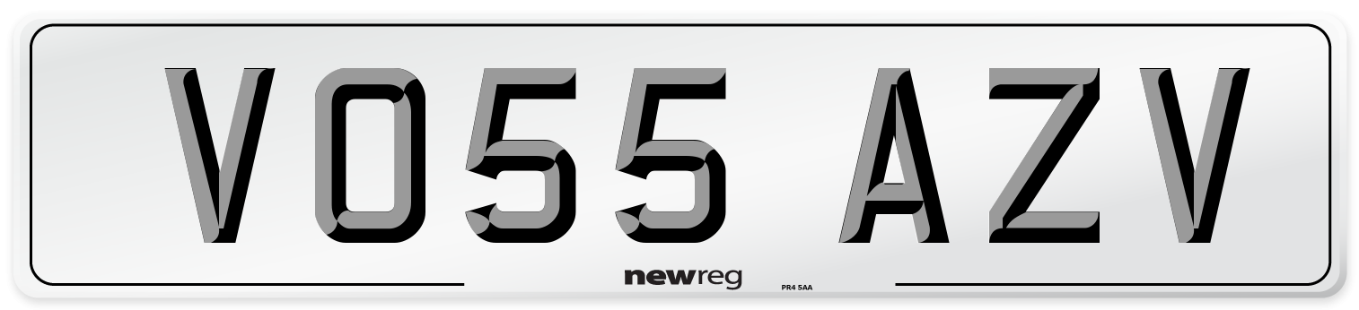 VO55 AZV Number Plate from New Reg